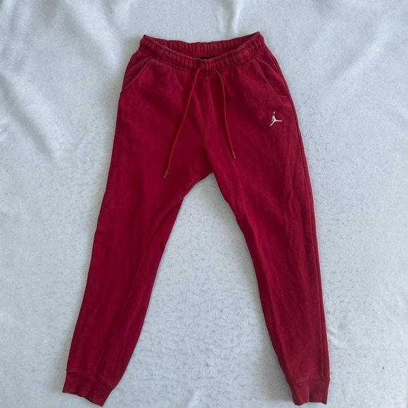Jordan Other - Jordan Sweatpants Mens Small Red Fleece Joggers Jumpman Logo Drawstring Waist